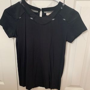 Black Short Sleeve Top